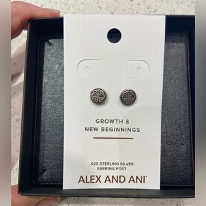 Alex & Ani .925 Sterling Silver Post Earrings